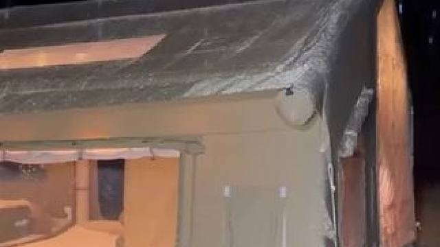 【无限露营】夫妻暴风雪露营 #露营#沉浸式体验