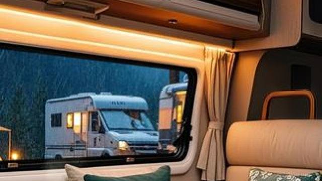 车队遇到暴雨，在舒适房车里放松休息吧 #助眠视频 #助眠解压 #雨声助眠 #白噪音 #我的小窝