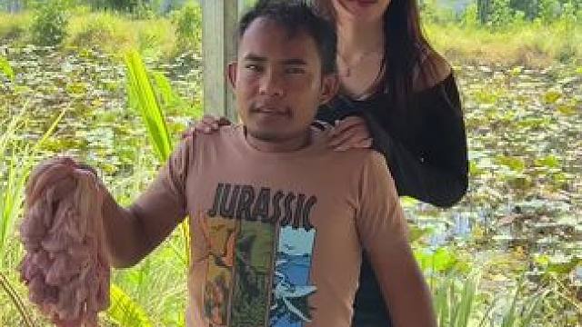 东南亚矮子和老婆 #我的乡村生活 #家庭系列 #原创视频 #农村美食记录生活