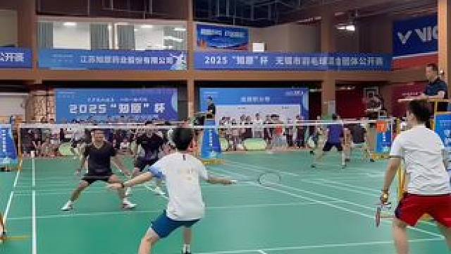 羽毛球精彩男双，速度是真快