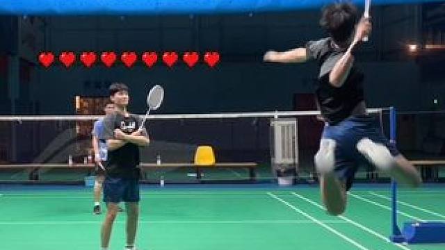 第一次被自己杀球打到 #羽毛球 #意想不到的结局