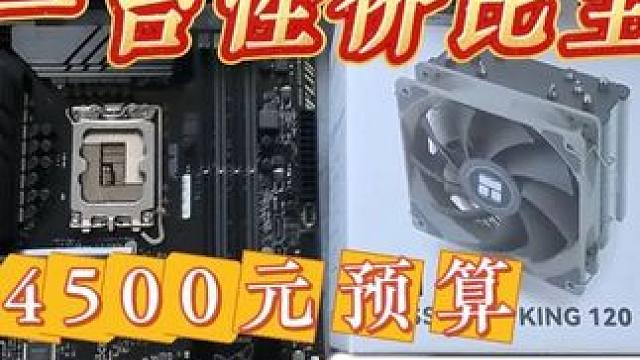 4500元预算，性价比主机 #电脑 #电脑装机 #电脑配置 #diy电脑