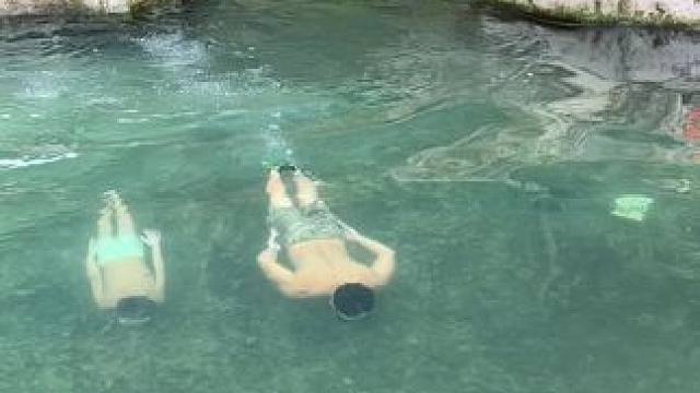 又发现一个宝藏地 #玩水的季节 #游泳运动 #清澈见底的水 #露天泳池 #户外游泳