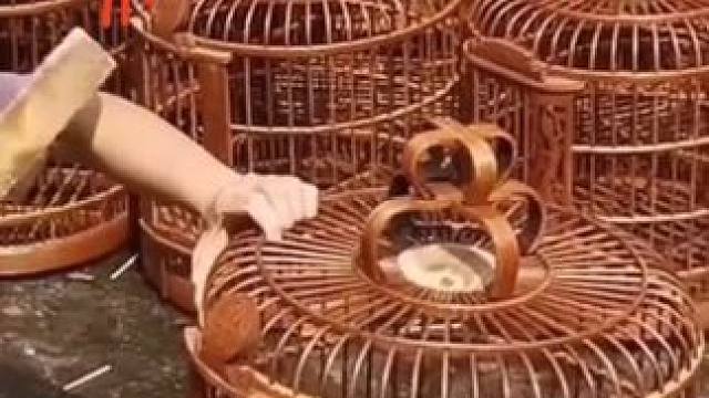 广西老楠竹鸟笼#竹编手艺人 #工匠手艺 #鸟笼 #养鸟日常 #养鸟经验分享