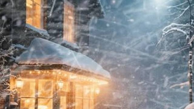 夜晚刮起暴风雪，赶快回到温暖小屋里放松休息吧 #助眠视频 #解压助眠 #白噪音 #快速入睡 #治愈助