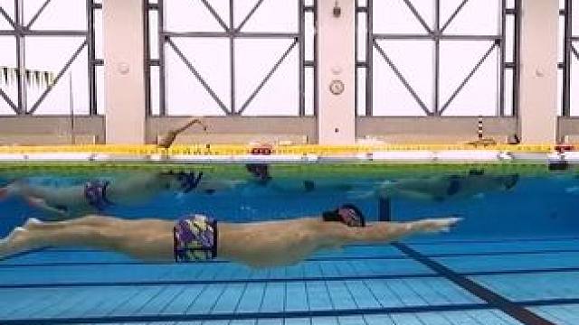 水下侧面视角欣赏蝶泳动作，50米33秒这个速度觉得怎么样？ #蝶泳 #游泳 #自由泳 #游泳训练 #