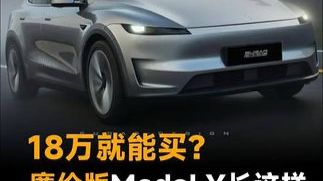 18万就能买？廉价版Model Y长这样，配置砍了这么多？#特斯拉  #廉价版ModelY  #Mo