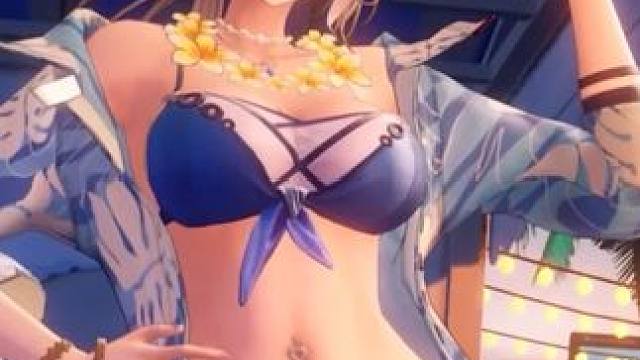 新增换装|硝芒·埃克什瓦全新换装「热带蓝调」 #深空之眼 #深空之眼枪火剧场