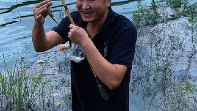 大哥终于钓到鱼了，煎一盘下酒真香！ #新农人计划2025