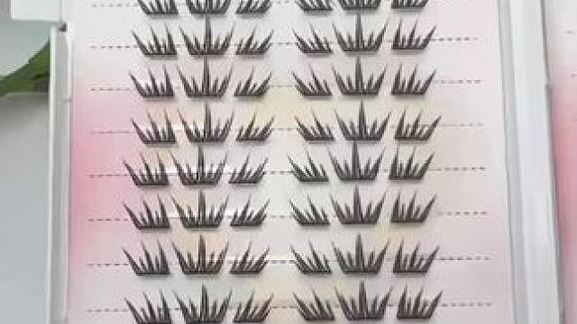 30排超大容量黑色蓝眼泪小信子小鹿睫毛书自然卷翘新手单簇假睫毛#假睫毛 #网红睫毛 #假睫毛贴法 #