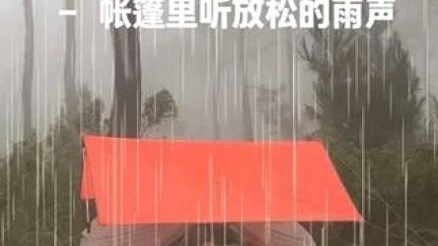 独自在暴雨和雷声中露营 - 帐篷里听放松的雨声 #户外帐篷露营 #雨中露营 #启发搜索激励计划 #解