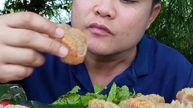 薄荷叶酸辣️凉拌‍海蜇花 #我的乡村生活 #泰国大叔#泰国美食#内容启发搜索 #种草激励计划