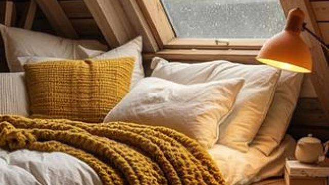 台风来袭，呆在阁楼小屋听暴雨的声音吧 #助眠视频 #解压助眠 #白噪音 #睡眠音乐 #雨声助眠