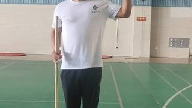 武协主席亲自指导少林达摩棍#户外运动