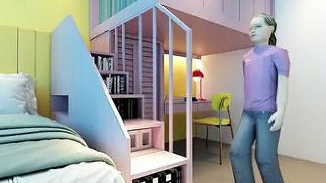 两个孩子一间房#设计案例分享 #两个孩子一间房