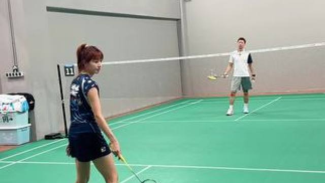 日常稳定性训练-正手劈对角#羽毛球#嘉嘉羽毛球