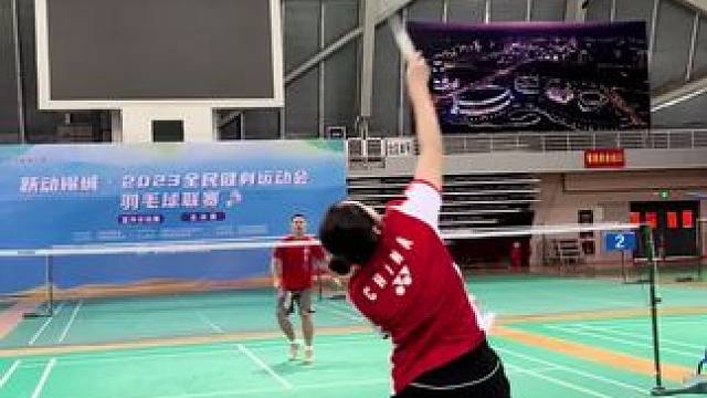 羽毛球唯美慢镜头，酷似安洗莹