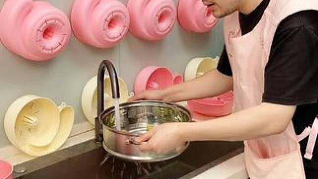 蜗牛自动清洗篮 有了它，以后洗水果可就太方便了，自动洗干净还能自动沥水，#沥水篮  #厨房好物  #