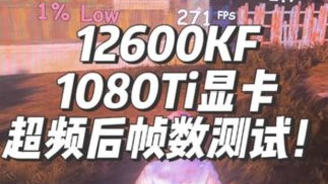绝地求生到底吃什么配置？ 来看看i5 12600KF加1080Ti显卡超频后帧数测试！#超频#内存超