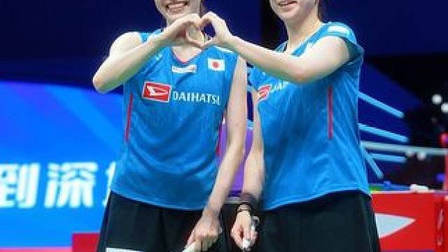 五十岚有纱与志田千阳～和好朋友开心比赛#羽毛球 #志田千阳 #五十岚有纱 #中国羽毛球大师赛