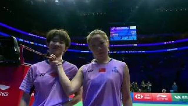 贾一凡/张殊贤背靠背挺近决赛，决赛对手：刘圣书/谭宁  vs 金慧贞/孔熙容#羽毛球 #中国羽毛球大