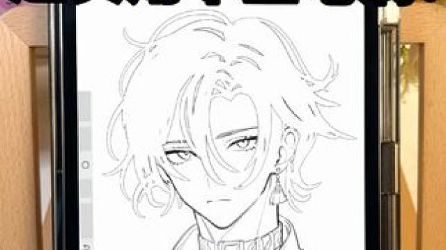 procreate自带的中空笔刷太好用了吧！ #