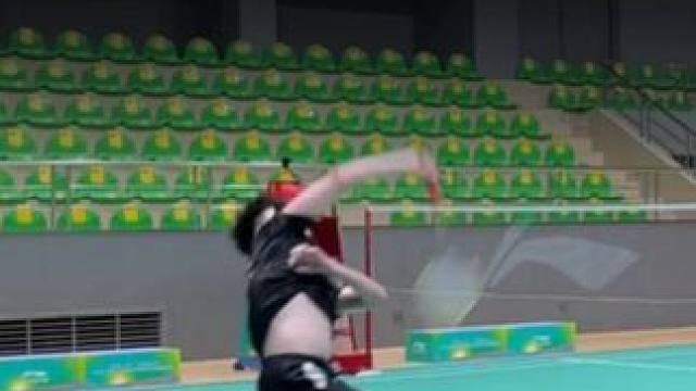 风很大，树会因为留不住叶子而哭泣吗？ #羽毛球 #单打 #突击