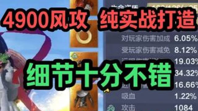 4900风攻 纯实战打造 细节十分不错 兵魂装备玄纹侍从宠物 都是精心培育了属于
