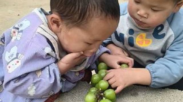 今天买了葡萄吃。