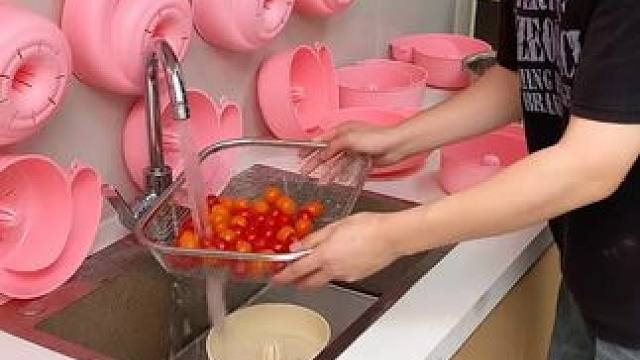 蜗牛自动清洗篮 有了它，以后洗水果可就太方便了，自动洗干净还能自动沥水，#沥水篮  #厨房好物  #