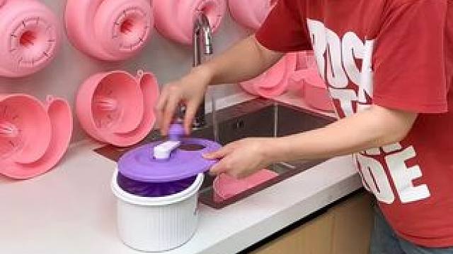 蜗牛自动清洗篮 有了它，以后洗水果可就太方便了，自动洗干净还能自动沥水，#沥水篮  #厨房好物  #