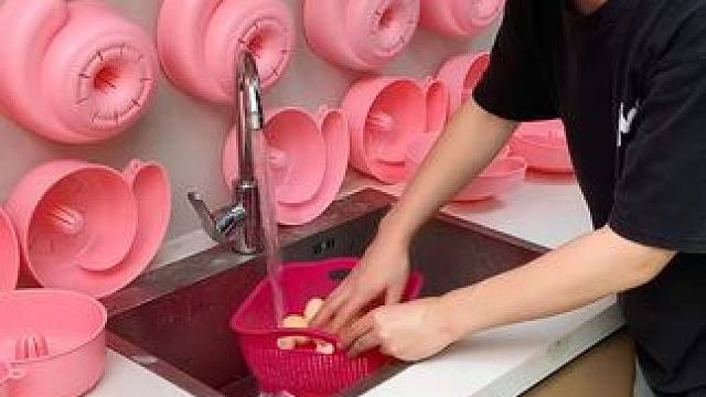 蜗牛自动清洗篮 蜗牛自动清洗篮，有了它，以后洗水果可就太方便了，自动洗干净还能自动沥水，#沥水篮  