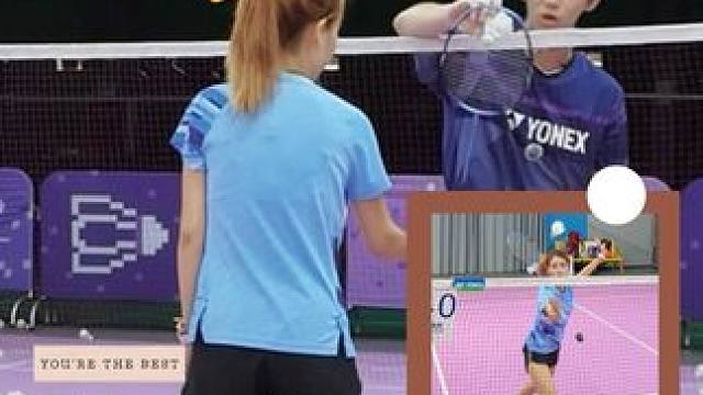 掌握混双黑科技，下次滚网别再说我靠运气啦哟～#羽毛球 #打羽毛球女生 #随时随地标记一下 #运动女孩