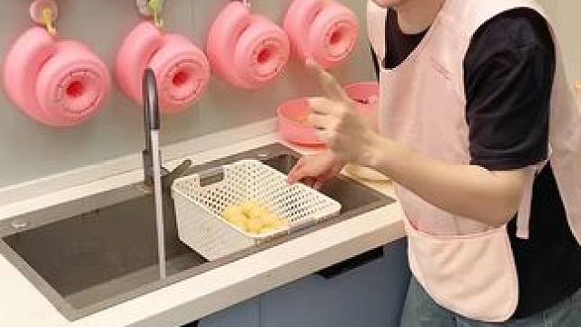 蜗牛自动清洗篮 蜗牛自动清洗篮，有了它，以后洗水果可就太方便了，自动洗干净还能自动沥水，#沥水篮  