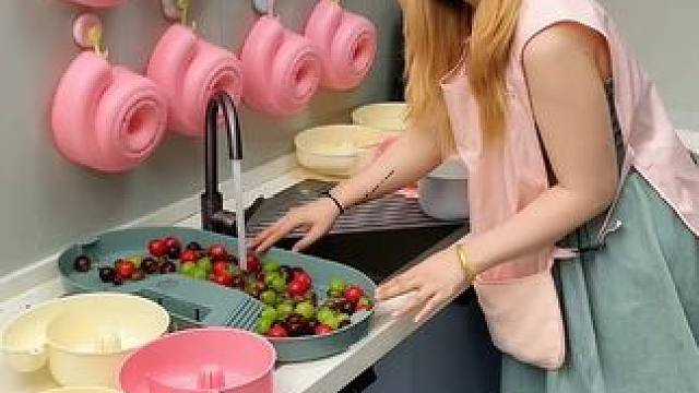 蜗牛自动清洗篮 蜗牛自动清洗篮，有了它，以后洗水果可就太方便了，自动洗干净还能自动沥水，#沥水篮  