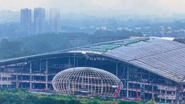 未来四川最大的动车站成都天府站标志性建筑