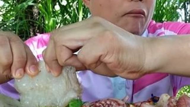 完整版天山雪莲小苦瓜️酸辣鱿鱼须 泰国美食 全民任务