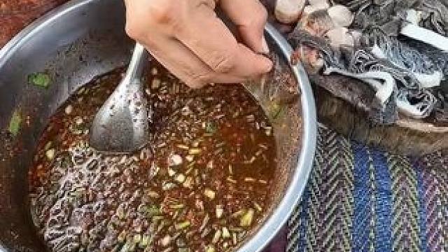 鲜辣秘制酱汁️手切大毛肚 #泰国大叔#泰国美食#种草激励计划 #启发搜索 #全民任务