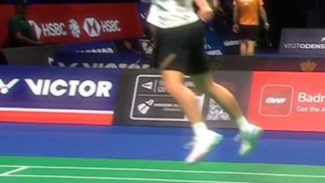 随便一打，没想到就被拍下来了#羽毛球 #骆建佑 #丹麦羽毛球公开赛