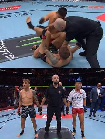 從跌倒的地方站起來！2023年@傲日其楞UFC 在溫哥華遭遇了UFC生涯第一次被終結(jié)，今天在同一個(gè)場