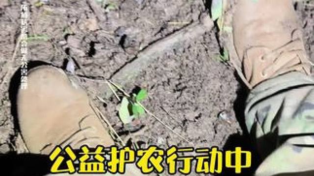 公益护农行动中 鞋又脏了