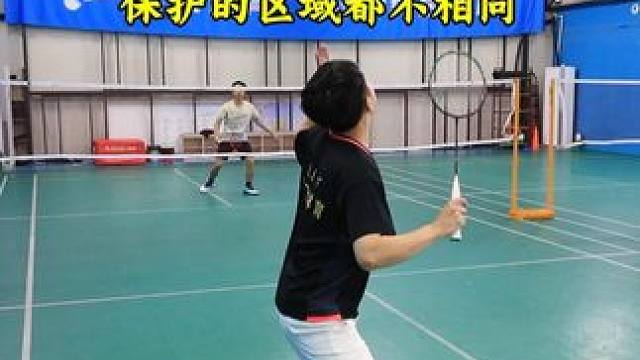 单打的三种站位 站位不同保护的区域就不同#羽毛球 #羽毛球站位 #羽毛球单打