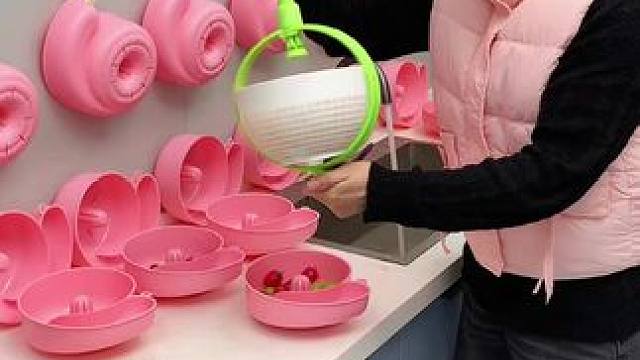 蜗牛自动清洗篮 蜗牛自动清洗篮，有了它，以后洗水果可就太方便了，自动洗干净还能自动沥水，#沥水篮  