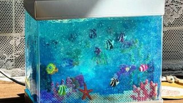 挑战用拼豆做水族馆 