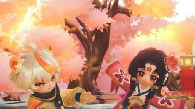 樱花时节，幸与你遇 #元梦之星 #元梦星光剧场#元梦超甜CP登场 #青年创作者成长计划 #精选