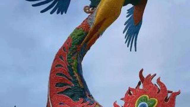 潮州凤凰大桥的'灵魂'，彩瓷片拼出的凤凰羽翼，每一片都是老手艺的温度，以后过这座桥，抬头就能接住非遗