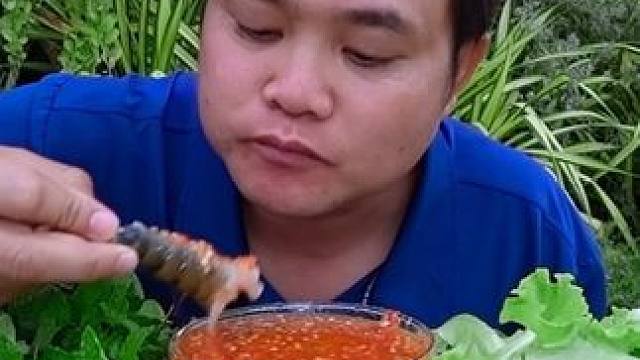 完整版️鲜辣料汁刺身罗氏虾尾