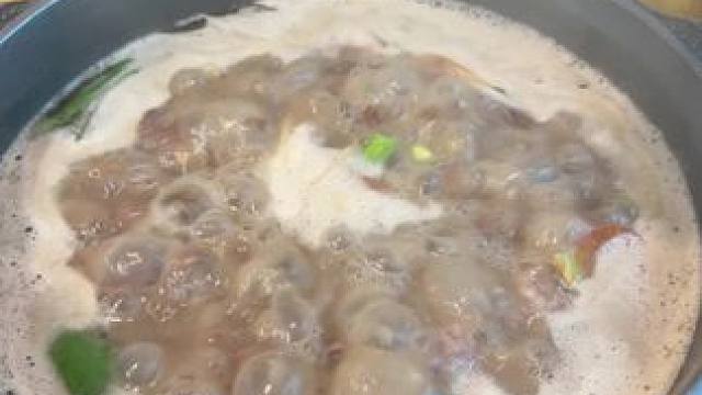 谁研究的呀，好吃的抽自己耳光都舍不得松口，都没空拍就哐哐炫