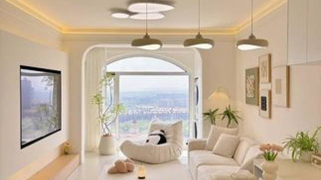 客厅爆改奶油风，这才是属于你的温馨小家，不豪华，但温馨