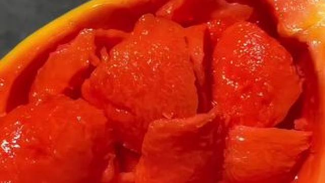 超级好吃的低卡水果，红心木瓜香甜软糯真的绝了！